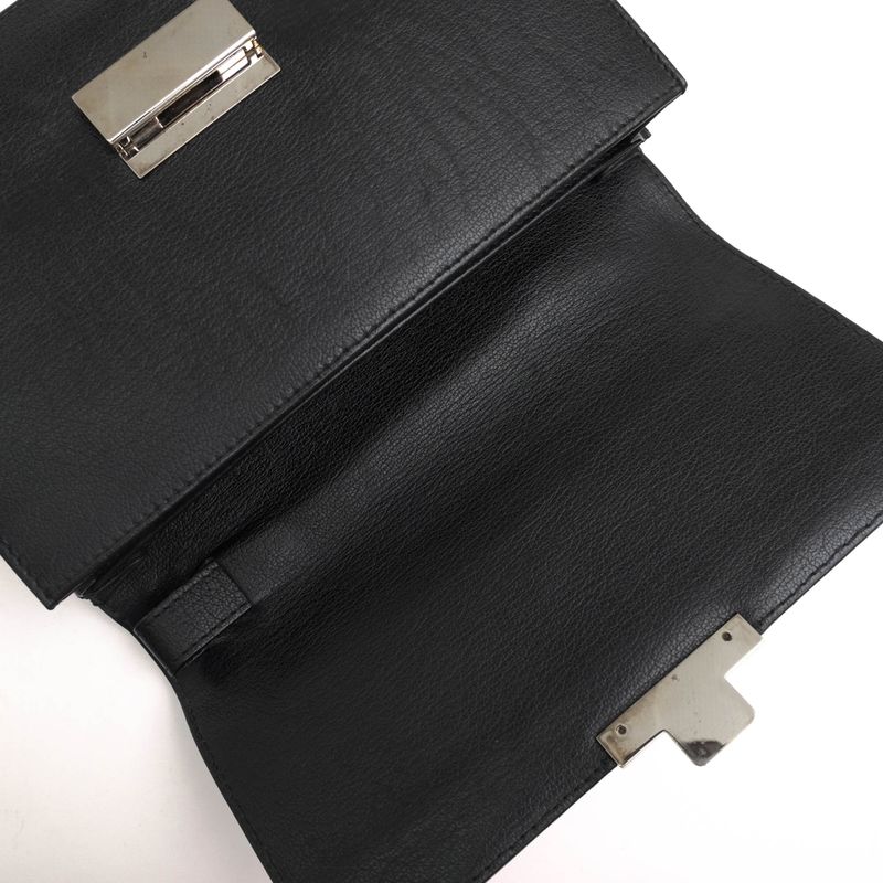 Gucci Bag Second Clutch Men Leather Black 03137 1669 Flap — view 6