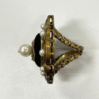 Gucci Michele Period GP Faux Pearl Flower Ring 10 — view 9