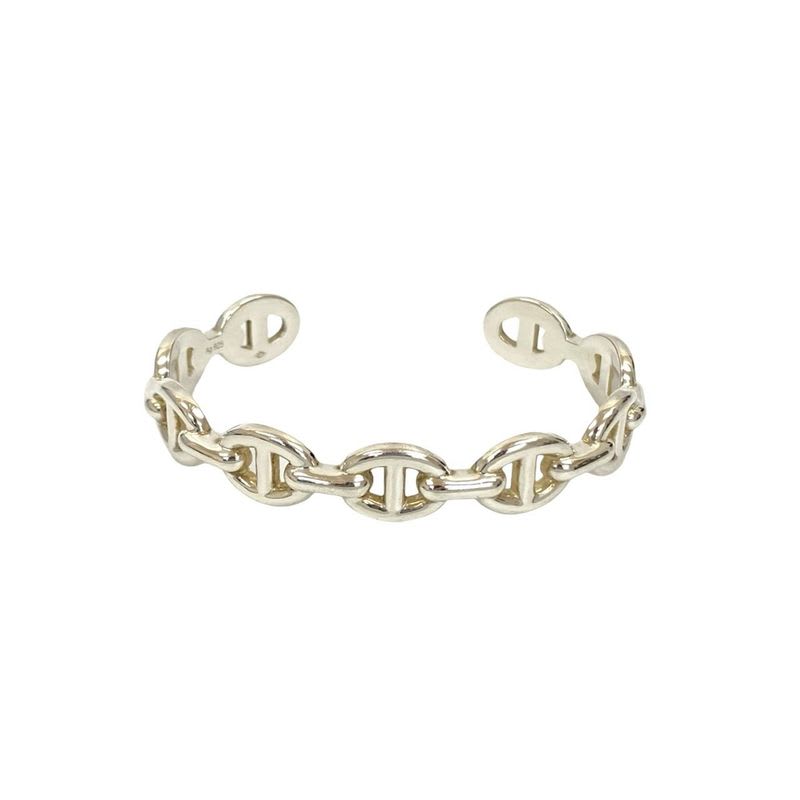 Hermes Chaine D'ancre Bangle Silver 925 Bracelet Accessory 34216 — view 6