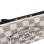 Louis Vuitton Bifold Long Wallet Portefeuille Antholite Damier Azur — view 6