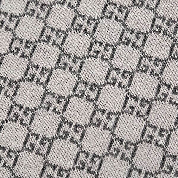 Gucci Scarf Stole Wool Light Gray Dark — view 3