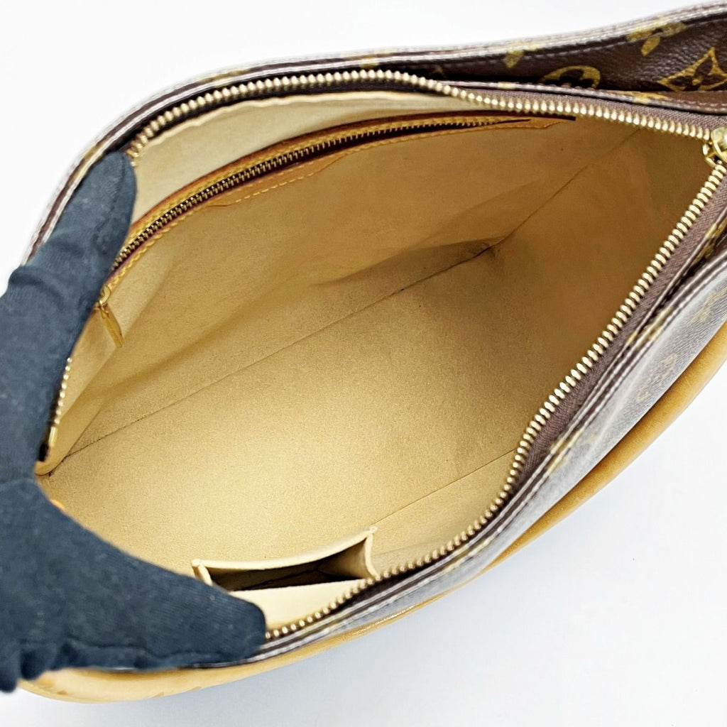 Louis Vuitton Monogram Looping Brown Handbag Gold Hardware — view 3