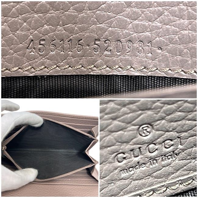 Gucci Bifold Long Wallet Pink Beige Marmont — view 5