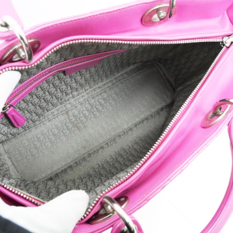 Christian Dior Lady Handbag Large Pink Lambskin — view 6
