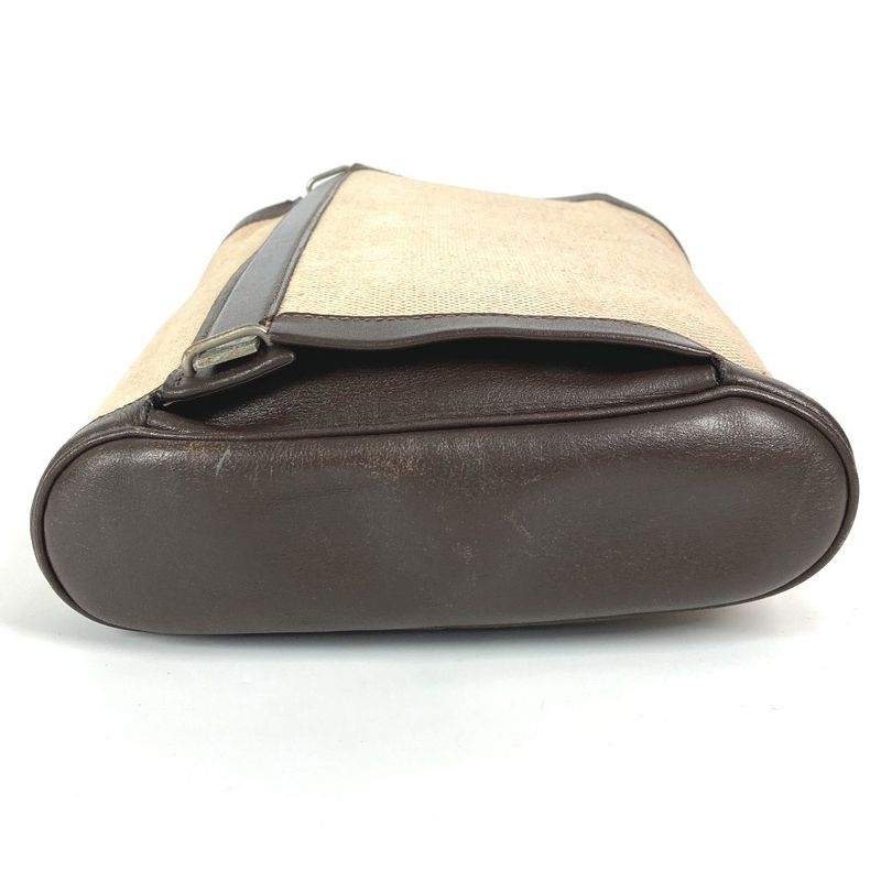 Hermes Clutch Bag Equi Leather Canvas Beige — view 3