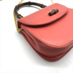 Gucci Bamboo 2-Way Hand Chain Shoulder Bag Pink — view 5