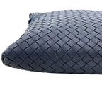 Bottega Veneta Shoulder Bag Blue Intrecciato Leather — view 6