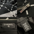 Chanel Coco Mark Travel Set Blanket Eye Mask Black Gray Wool Silk — view 5
