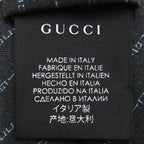 Gucci 100% Wool Regimental Logo Stripe Tie With 7 Dark Gray Tips — view 7