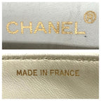 Chanel Quilted Big CC Logo Turnlock Chain Shoulder Bag White — view 9