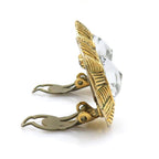 Chanel Gold Starburst Crystal Earrings — view 3