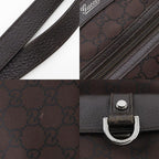 Gucci Abbey Line Outlet GG Nylon Canvas Brown Tote Bag — view 8