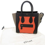 Celine Luggage Micro Shopper Leather Multicolor Handbag 0497 — view 2
