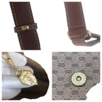 Gucci Vintage Sherry Line Brown Gold Hardware Leather 001 103 0551 — view 6