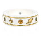 Gucci Icon Ring With Gemstone White Zirconia 750 YG Gold No 18 Jewelry — view 3