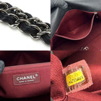 Chanel Shoulder Bag Chain Caviar Leather Black Silver Hardware — view 6