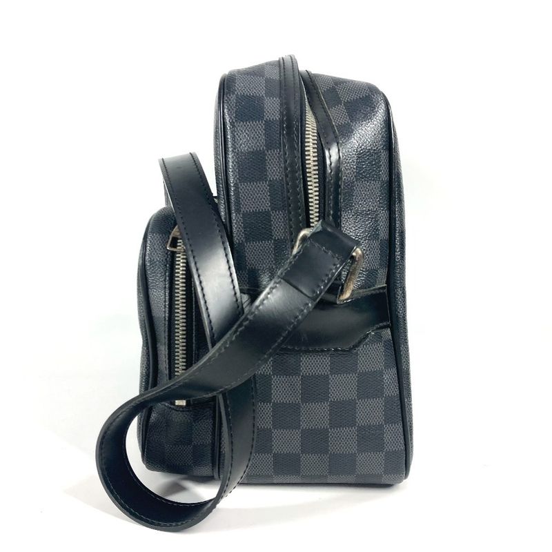 Louis Vuitton Io Shoulder Bag Damier Graphite Canvas Black — view 4