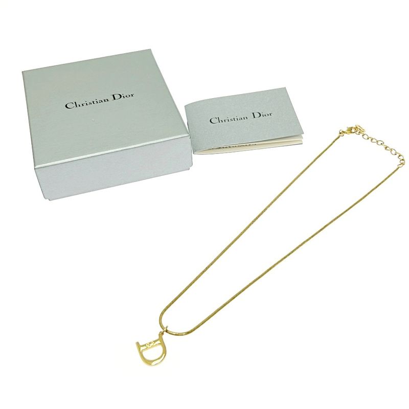 Christian Dior GP D Logo Necklace Gold — view 8