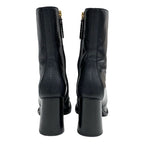 Gucci Boots Short Shoes Leather Black Gold Chain Belt — view 6