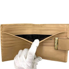 Gucci Fold Wallet with Beige Stripe Line Double Hook — view 6