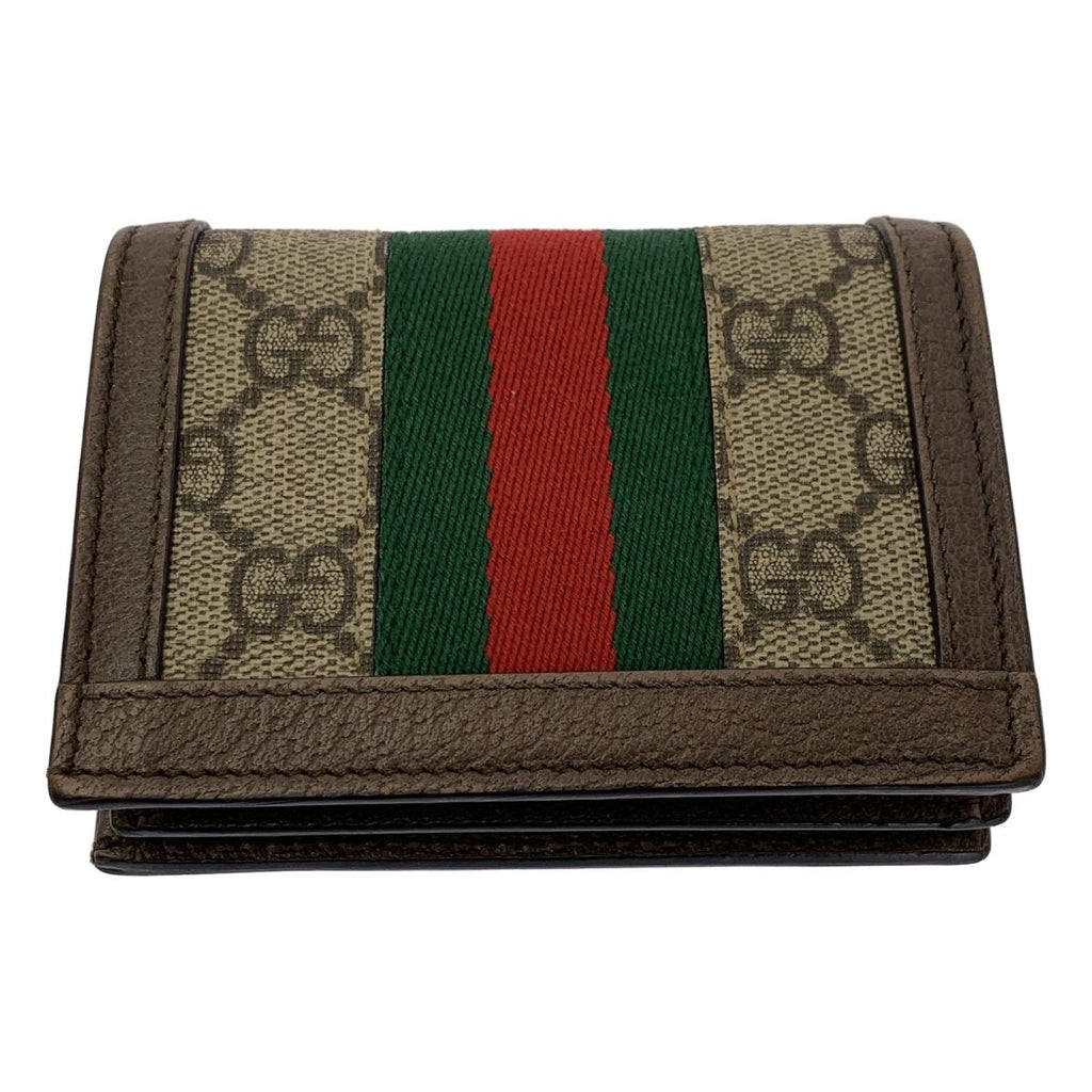 Gucci Wallet GG Ophidia PVC Bifold Card Holder Brown Tan — view 2