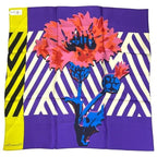 Christian Dior Small Accessories Scarf Large Size D-flower Pop Flower Logo Silk — view 6