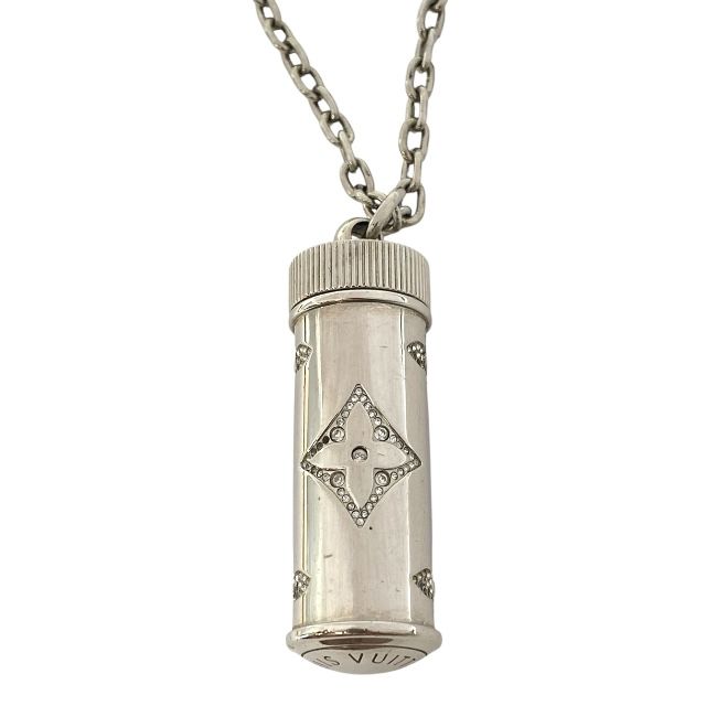 Louis Vuitton Monogram Strass Pill Case Necklace Pendant Chain Logo — view 3