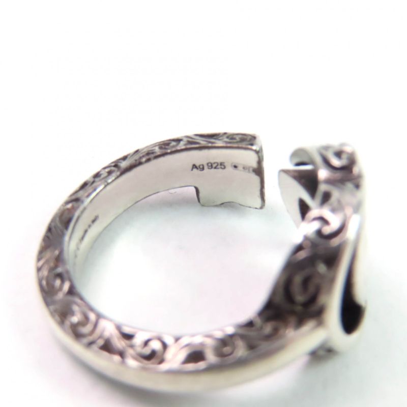 Gucci Double G Key Motif Ring Arabesque AG 925 Silver 10 — view 9