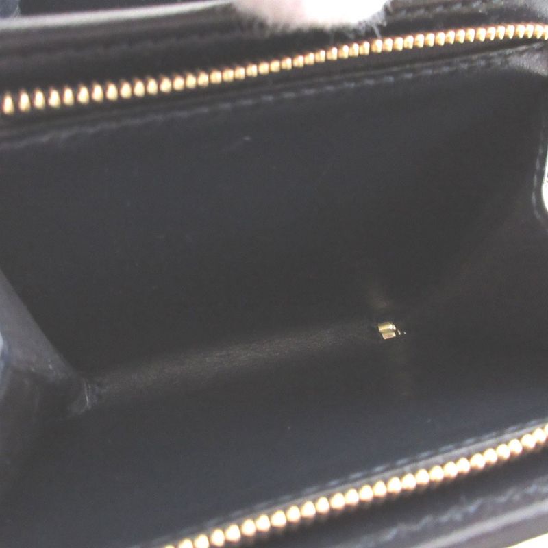 Gucci Horsebit 1955 Compact Wallet Canvas Leather Beige Navy Blue Bifold — view 5