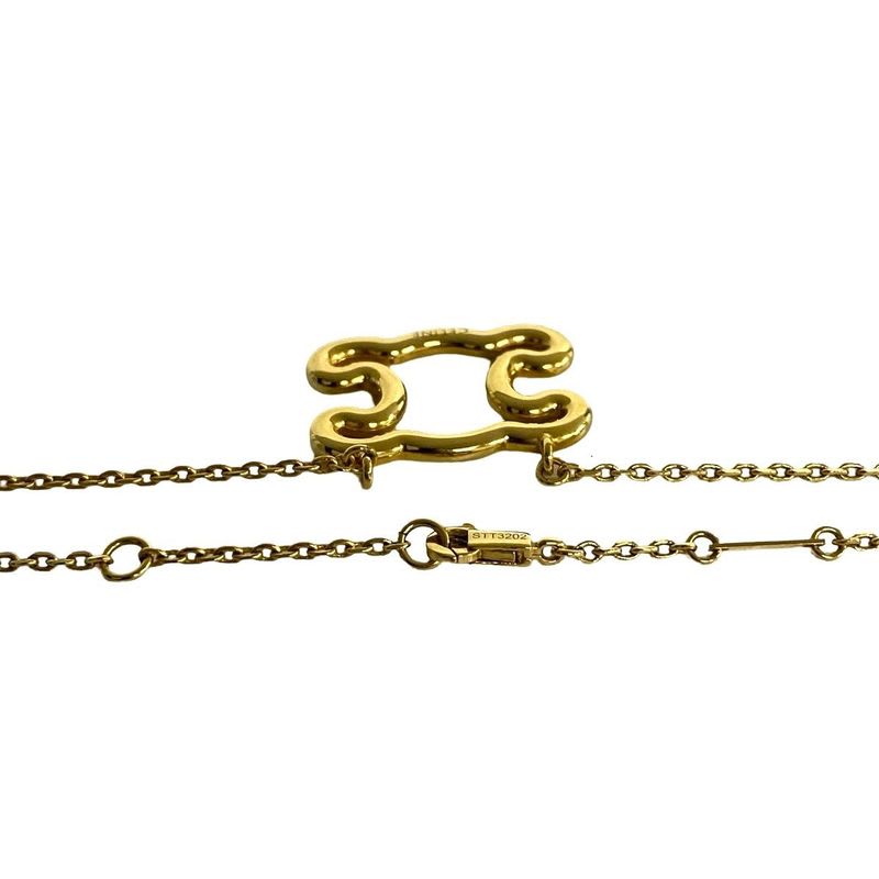Celine Triomphe Logo Motif Frame Necklace Pendant Choker Accessory — view 4