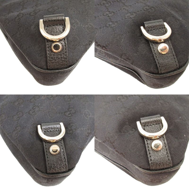 Gucci Abby GG Canvas Leather Hobo Black Shoulder Bag 1650 — view 6