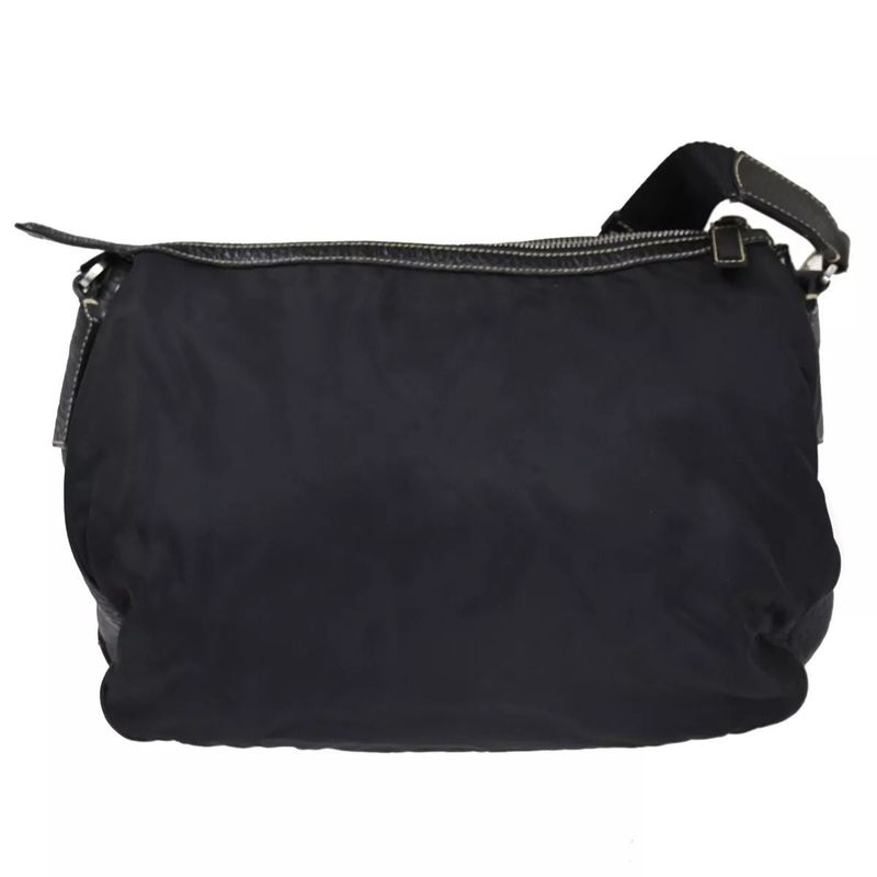 Prada Shoulder Bag Diagonal Black Leather 35 Bs145 — view 3