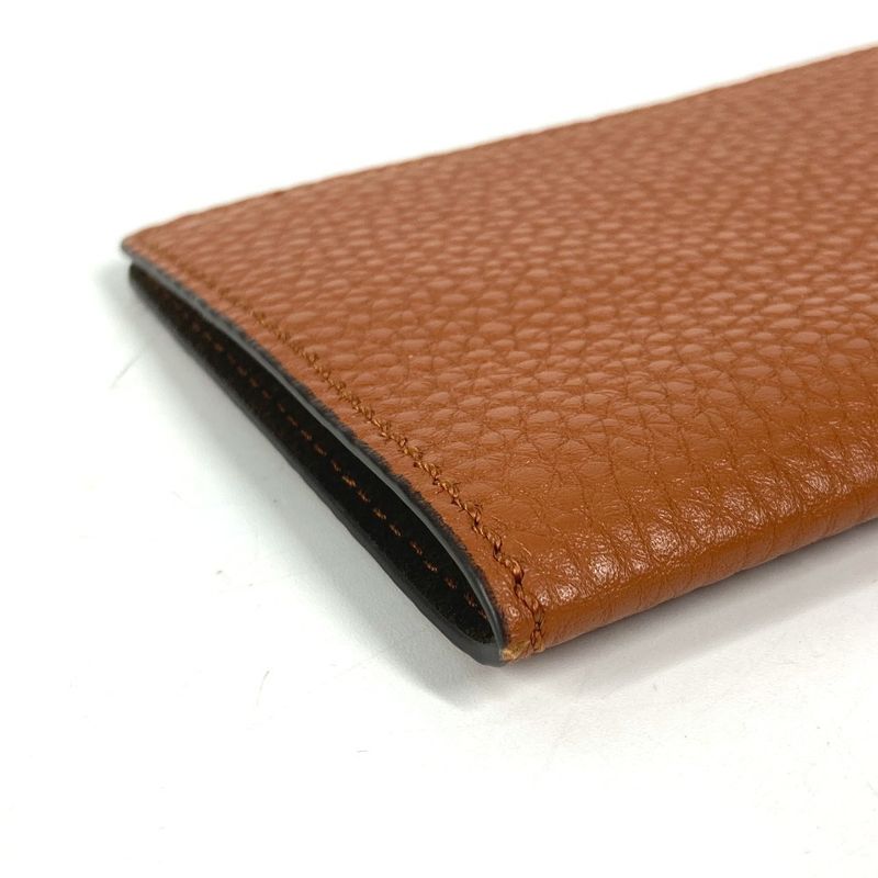 Fendi Pass Port Case with Logo Leather Brown — view 5