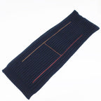 Hermes Muffler-h Torsade Cuir Navy-style Cashmere Silk Clothing Scarf — view 4