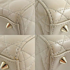Christian Dior Lady My ABCDior Bag Small Beige Lamb — view 7