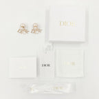 Christian Dior Tribal Rhinestone Logo Earrings Pink — view 9