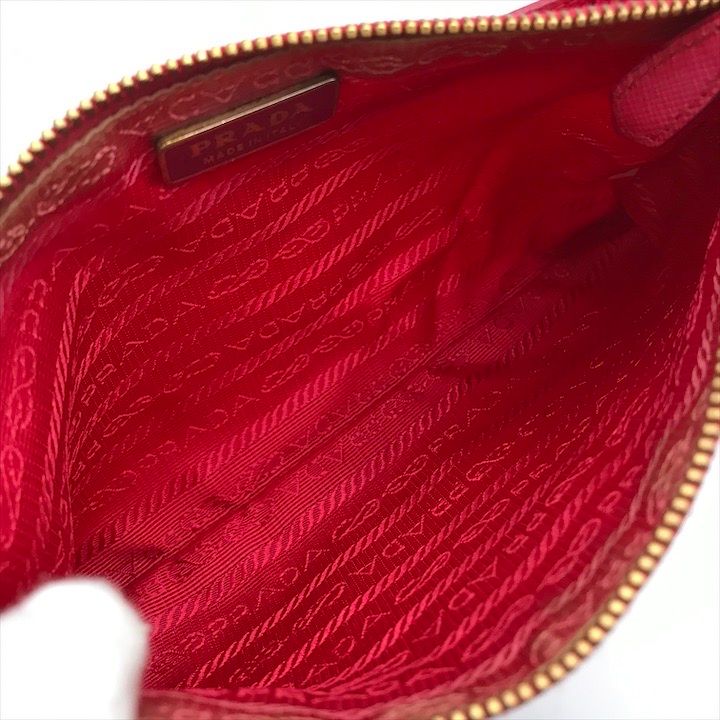 Prada Triangle Logo Nylon Tessuto Mini Shoulder Bag Pouch Pink — view 7