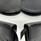 Yves Saint Laurent Logo Shoulder Bag Black Leather Vintage — view 6