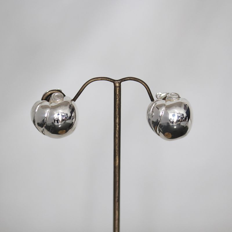 Hermes Apple Motif Earrings Silver 925 Vintage E1397 — view 5