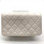 Chanel CC Logo Mini Quilted Lambskin Push Lock Chain Shoulder Bag White — view 2