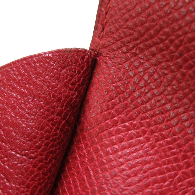 Hermes Courchevel Red Gold Hardware 00 Vintage Clutch Bag 0225 — view 6