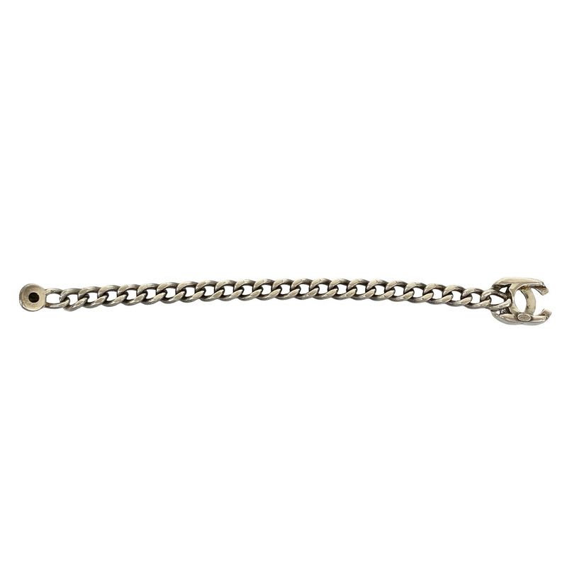 Chanel Turnlock Bracelet Coco Mark Silver Plated Chain 96P — view 5