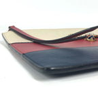 Gucci Clutch Bag Bee Striped Pearl Rhinestone Leather Red — view 6