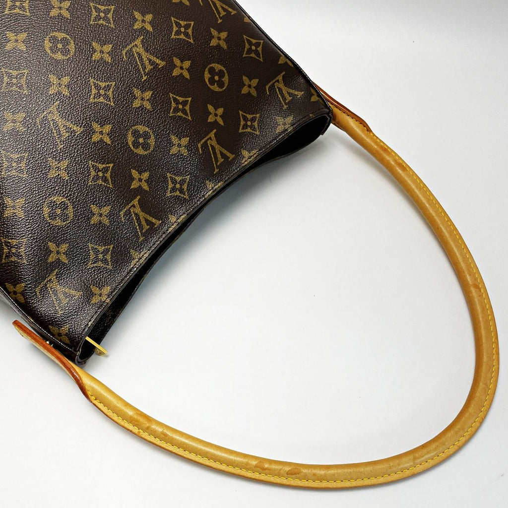 Louis Vuitton Monogram Looping Brown Handbag Gold Hardware — view 4