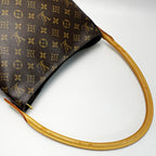 Louis Vuitton Monogram Looping Brown Handbag Gold Hardware — view 4