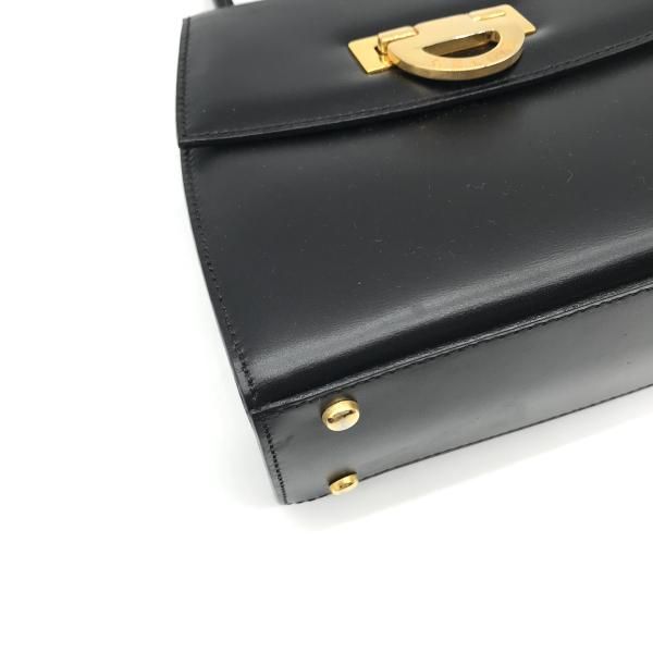 Celine Leather Circle Logo 2-Way Mini Hand Bag Black — view 4