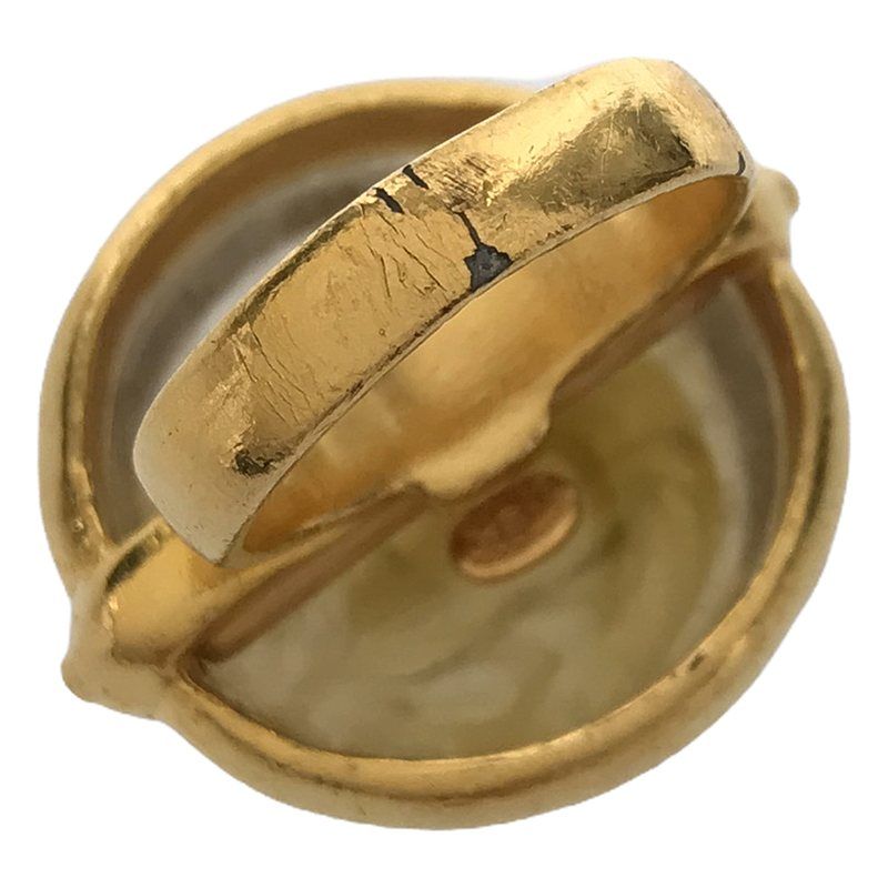 Chanel Coco Mark Gold 99 a Gripoa Candy Stone Ring — view 7