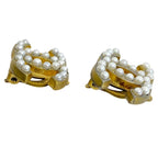 Chanel Earrings 01 A Coco Mark Faux Pearl Gold GP Accessories Jewelry — view 5