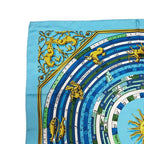 Hermes Carre 90 Scarf DIES ET HORE Astrology 100% Silk Blue Cleaned — view 3
