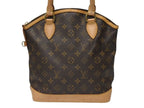 Louis Vuitton Handbag Lockit Monogram Canvas Leather Brown Gold — view 2